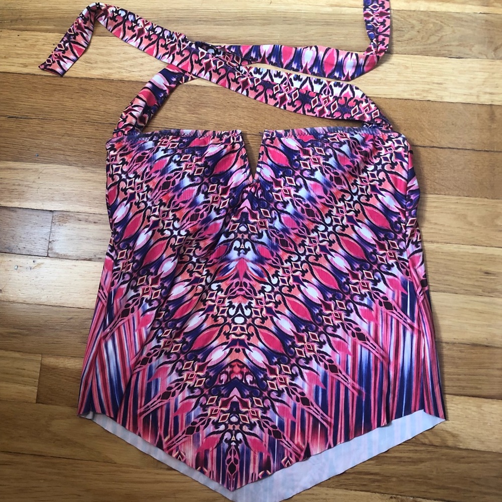 Tankini bandeau style bathing suit top